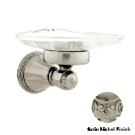 Soap dish holder with crystal - Satin n