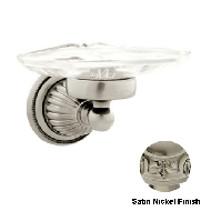 Soap dish holder with crystal - Satin n