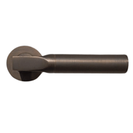 Door Lever Handle On Rose - Dark Bronze