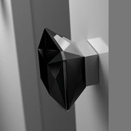 DIAMOND black crystal cabinet knob - bl