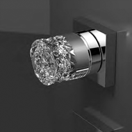 MIRAGE cabinet knob - clear/chrome Fini