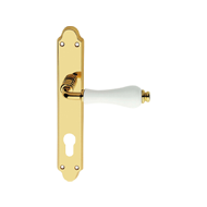 Dalia Brown Flowered ivory Mortise Hand