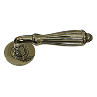 Mortise Door Handle - Antique Brass Fin