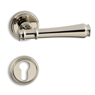 FRESIA Lever Handle on rose in Scratche