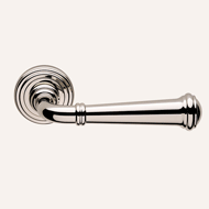 Decor Lever Handle on Rose in Polished 