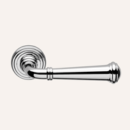 Decor Lever Handle on Rose in Chrome Pl