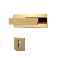 Diana Chevron Door Handle - With Yale K