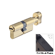 Cylinder Lock - 70mm - LxK - Matt  Blac