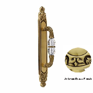 Door Pull handle on Plate with Swarovsk