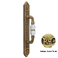 Door Pull handle on Plate with Swarovsk