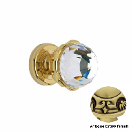 Door Knob Handle Set on rose with Swaro