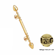 Door Pull handle on Rose - 700mm - Anti