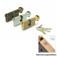 Cylinder Lock - LxK - 80mm - Satin And 