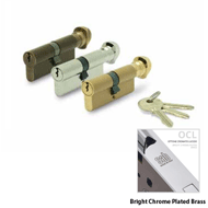 Cylinder Lock - LxK - 80mm -  Bright Ch