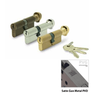Cylinder Lock - LxK - 80mm - Satin Gun 