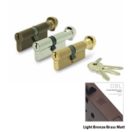Cylinder Lock - LxK - 90mm - Light Bron