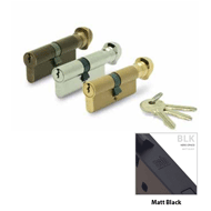 Cylinder Lock - LxK - 90mm - Matt Black