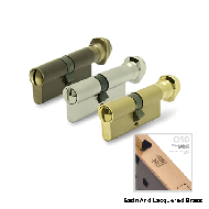 Cylinder Lock - CoinxKnob - 100mm - Sat