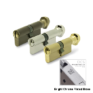 Cylinder Lock - CoinxKnob - 100mm - Sat