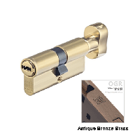 Cylinder Lock - 60mm - LxK - Antique Br