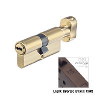 Cylinder Lock - 80mm - LxK - Light Bron