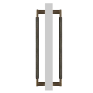 Brass Door Handle - 450MM - Antique Fin