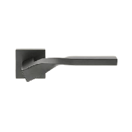 Twist Zincral Door Handle on Rose -  Mo