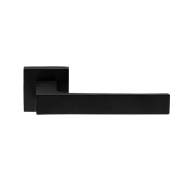 Zen Door Handle on Rose - Matt Black Fi