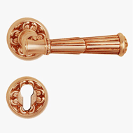 Volterra Door Lever Handle on Rose - Sa
