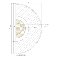 Half Round Door Pull Handle - 332mm - C