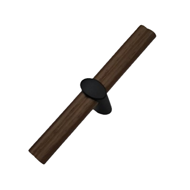 Wooden Cabinet Handle - 130mm - Matt Bl