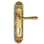 Todi Door Lever Handle on Plate - Satin