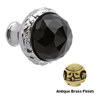 Cabinet knob with Swarovski Black Cryst