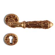 Naxos Lever Handle in Old Gold Finish