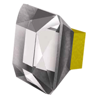 DIAMOND Pull Crystal Knob - Clear/Polis