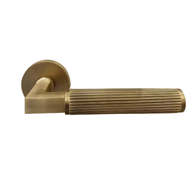 Lever Handle on Rose - Antique Brass Fi