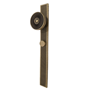 Brass Door Knob on Plate - Antique Bras