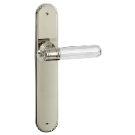 Diamante Door Handle on Plate